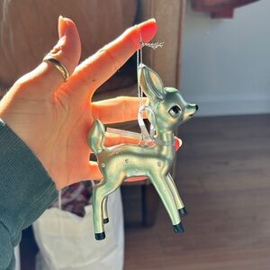 Blue reindeer ornament